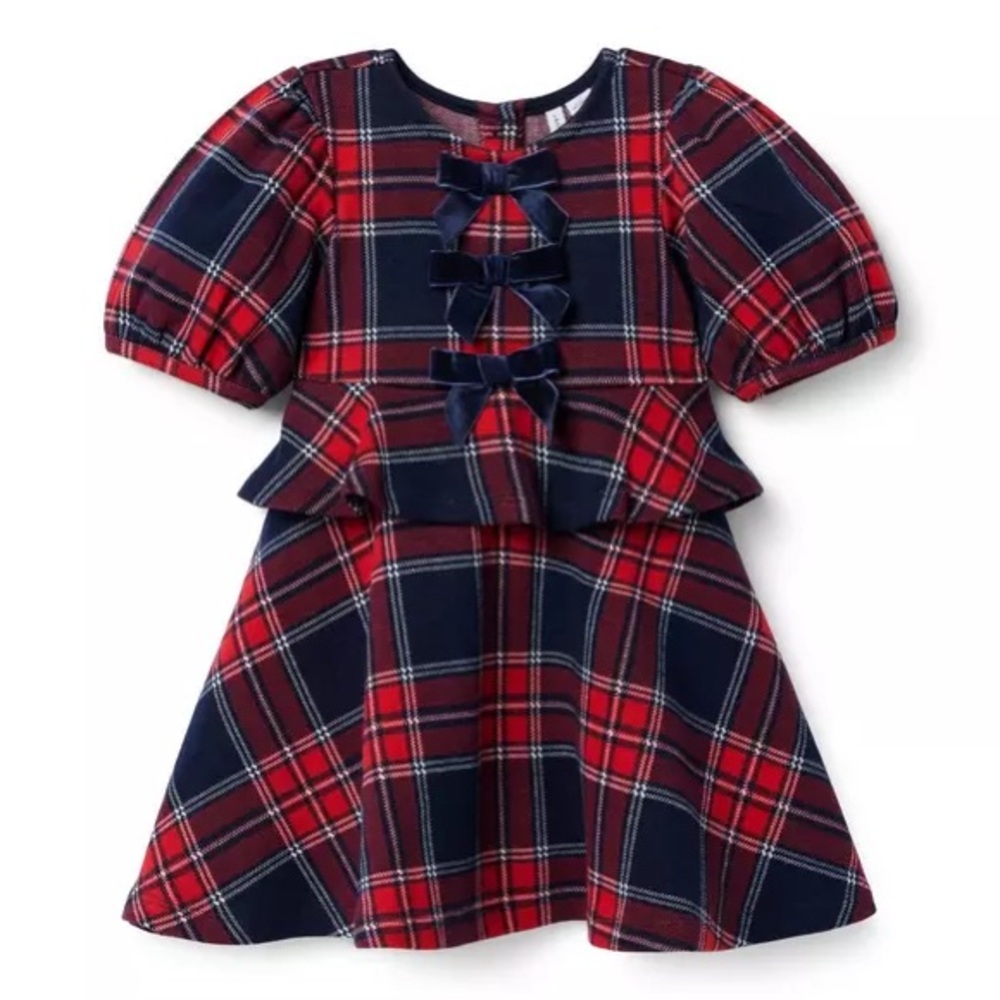 Janie and Jack *NWT* Tartan Gift Dress - Holiday Collection 4T Bradbury Red